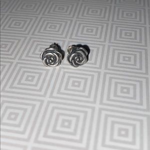 Rose post earrings